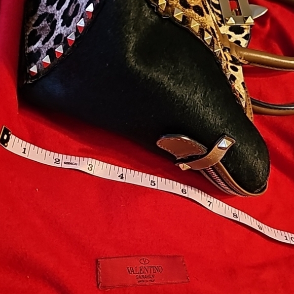 Flash SALE⏰RARE🔥Valentino Gavarani Rockstud pony hair animal print bag 3in1  📸 - Picture 8 of 10